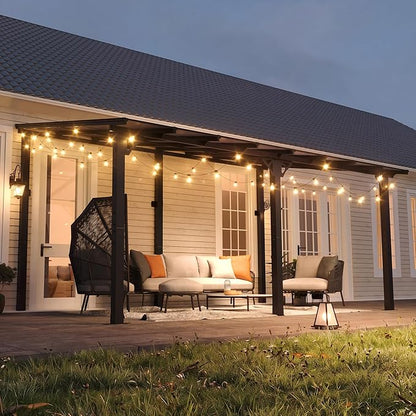 16'X10' Lean to Gazebo Pergola Patio Gazebos Pergolas Outdoor | Wall Mounted - Image 8
