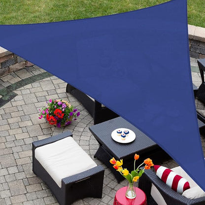 ASTEROUTDOOR Sun Shade Sail Triangle 16' x 16' x 22.64' UV Block Canopy by AsterOutdoor