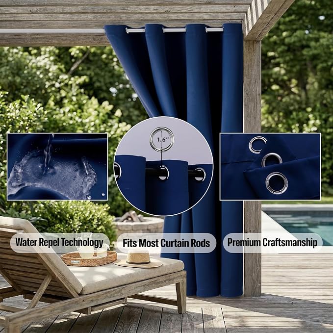 Waterproof Outdoor Curtain W52 x L84 - Image 5