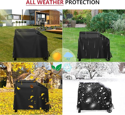 Outdoor Heavy Duty Waterproof Pellet Grill Cover for Traeger Woodridge Pellet Grill,Compatible with Traeger Grill Accessories BAC761 Full-Length All Weather Grill Cover Accessory,Black