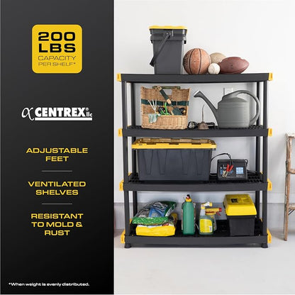 CX 4-Tier Heavy Duty Plastic Storage Shelves - Image 5