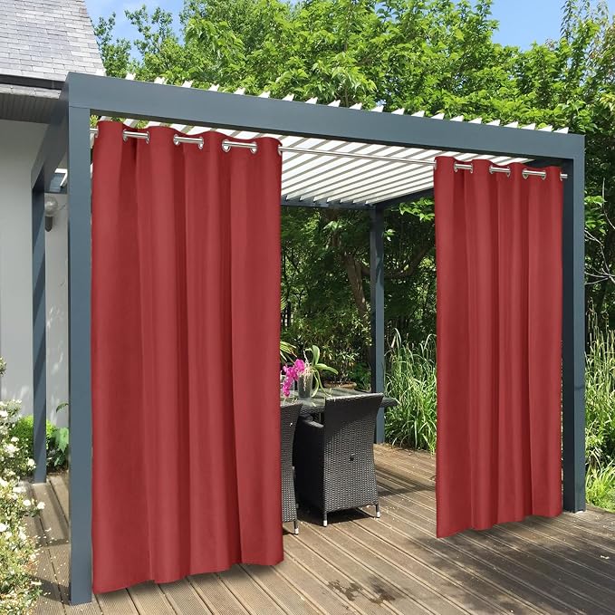 Easy-Going 100% Waterproof Outdoor Curtains 54x84 inch, Gazebo and Pergola 2 by Easy-Going