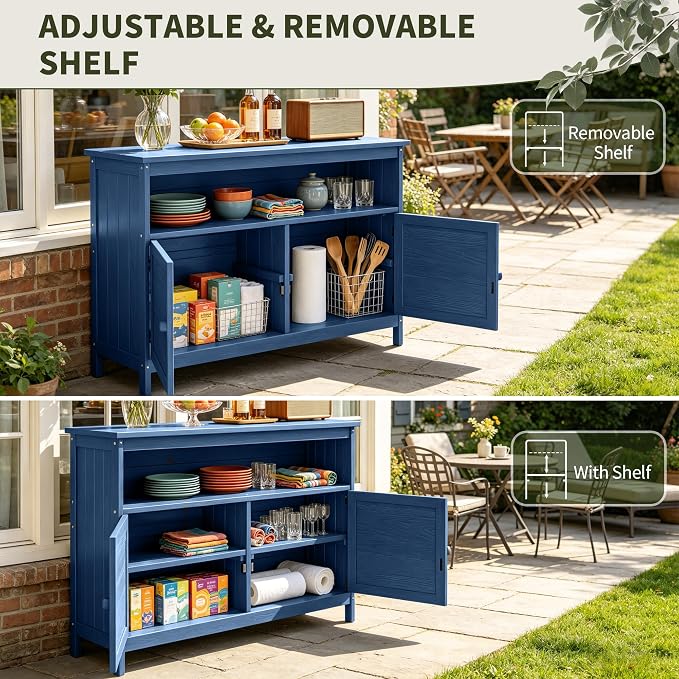 HIPS All-Weather Outdoor Storage Cabinet, Outdoor Sideboard - Image 4