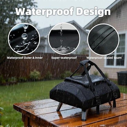 NOELIFE Pizza Oven Cover for Ooni Koda 16, Accessories for Ooni 16, Waterproof Pizza Maker Carry Cover with Top Pocket for Attachments, with Straps in the Bottom for Fixation (Oven Not Included)