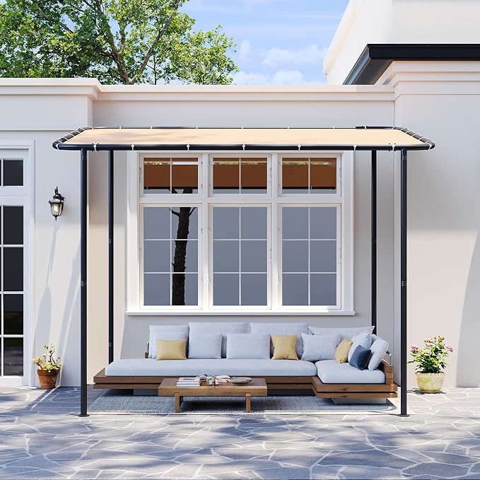 10x6 Lean to Pergola Outdoor Gazebo - Image 2