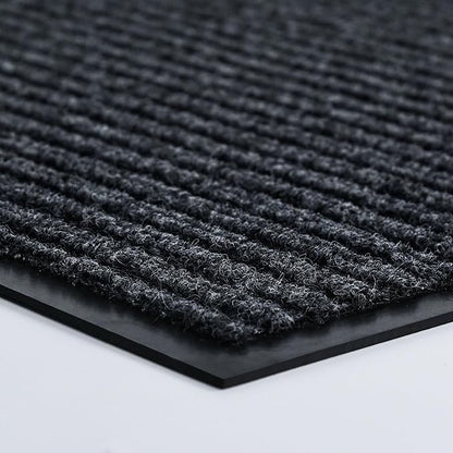Durable Front Door Mat, Heavy Duty Indoor Outdoor Doormat, 48” x 36” Low Profile Outdoor Mats for Home Entrance, Stain and Fade Resistant Shoe Scraper Mat, Ideal for High Traffic Area