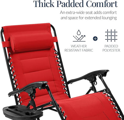 Best Choice Products Oversized Padded Zero Gravity Chair, Folding Outdoor Patio - Image 4