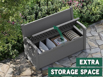 80 Gallon Outdoor Storage Bench, Resin Outside Storage Box - Image 5