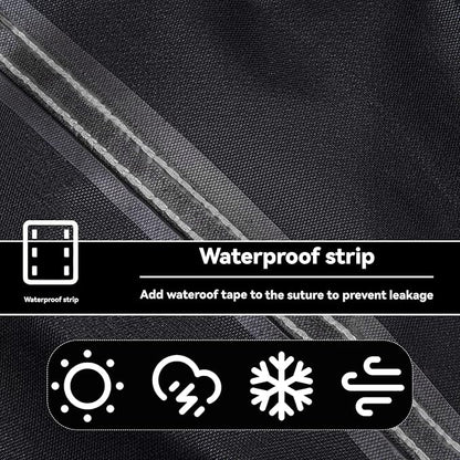 Outdoor Prep Table Cover - Heavy Duty Waterproof Cover for Outdoor Stainless Steel Table,Black