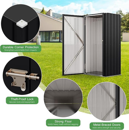 Devoko 22 Cuft Vertical Storage Shed Without Adjustable Shelves - Image 3