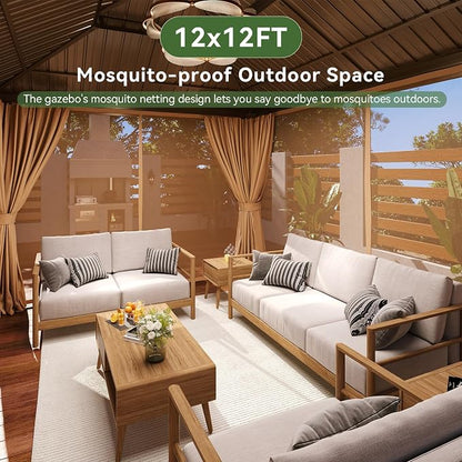 Aoxun Gazebo 12x12 Hardtop Gazebo - Image 7
