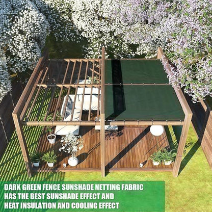 LITA 6' x 121' Garden Privacy Fence Screen Cover (HDPE) UV Protection Weather-Resistant Heavy Duty Shade Cover for Deck, Patio, Backyard, Outdoor Pool, Porch, Railing, Dark Green, Customizable