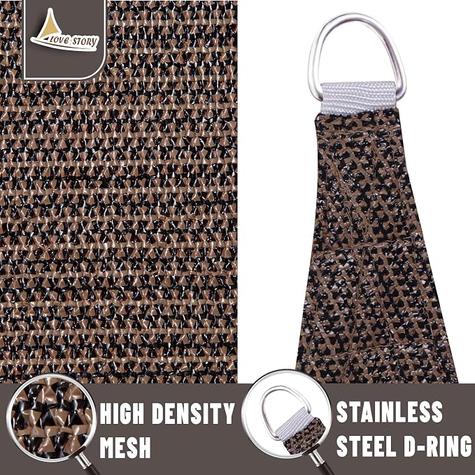 LOVE STORY Custom Size 10' x 14' Sun Shade Sail - Image 5