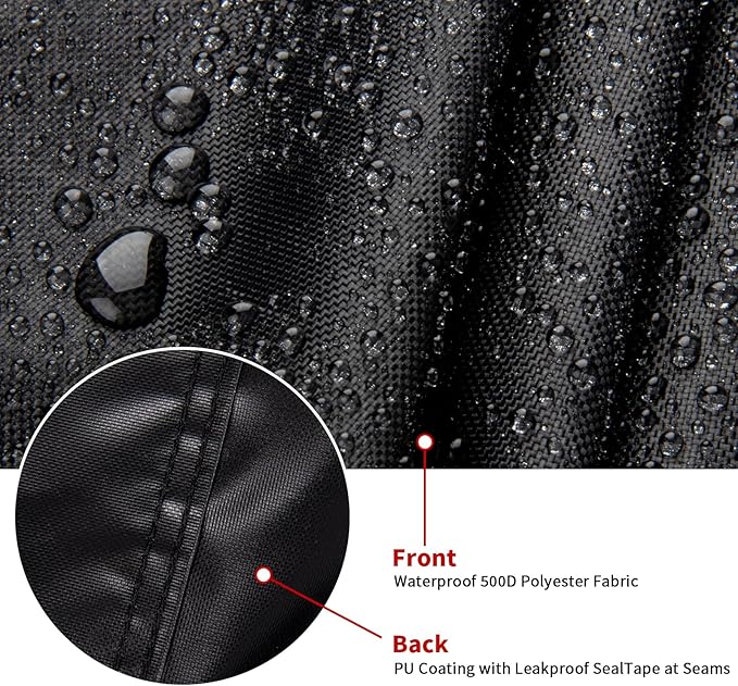 Grill Cart Cover, Outdoor Grill Stand Cover with UV Protection & Windproof Straps,Heavy Duty Covers for Most Standard Grill Carts/Pizza Oven Table -24.6" D x 37.6" W x 31.5" H