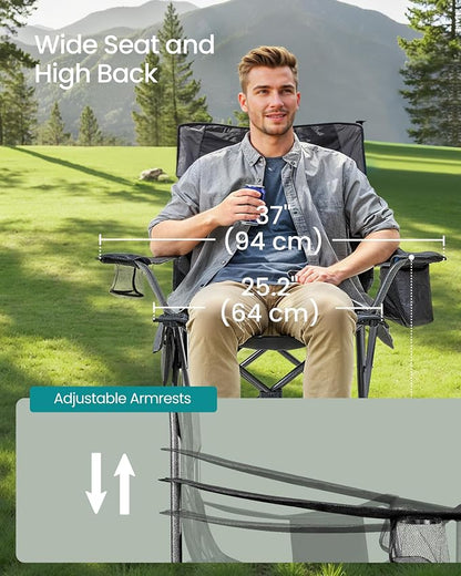 SONGMICS Camping Chair, Folding Oversized Chair, Comfortable and Heavy-Duty - Image 4