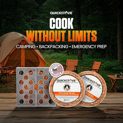 Portable Stove with 2 Fire Starters, Lightweight Stainless Steel Wood Burning Stove for Emergency Preparedness, Survival Supplies, Camping Gear & Outdoor Cooking