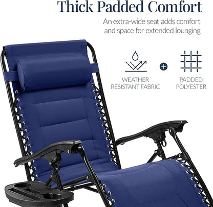 Best Choice Products Oversized Padded Zero Gravity Chair, Folding Outdoor Patio - Image 4