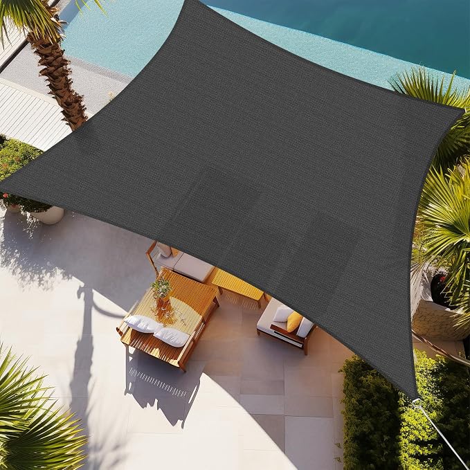 Shade&Beyond 12'x14' Sun Shade Sail Canopy Rectangle, UV Block Breathable by ShadeBeyond