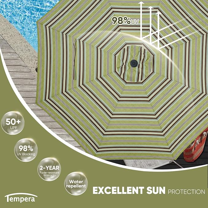Tempera Patio Market Outdoor Table Umbrella - Image 2