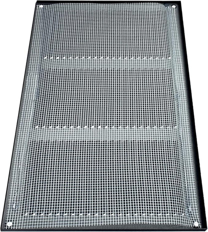 Repa Market 12x8 Inch Air Vent Cover/Anthracite Galvanized Steel Louvered Grill Cover with Mesh Screen/Wall or Ceiling Vent/Durable Flush Mount HVAC Register for Indoor and Outdoor Ventilation
