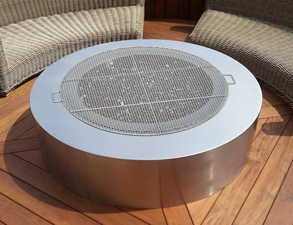 Stanbroil Fire Pit Cooking Grill Grate with 3 Support Bars - Outdoor Round BBQ Campfire Grill Grid - Camping Cookware - Stainless Steel, 30 Inch