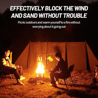 Himalaya Camping Windbreaks Privacy Fence Stove Windshield Shelter Wind Screen Windproof Multifunctional Portable Lightweight for Outdoor Camping (Pearl White)