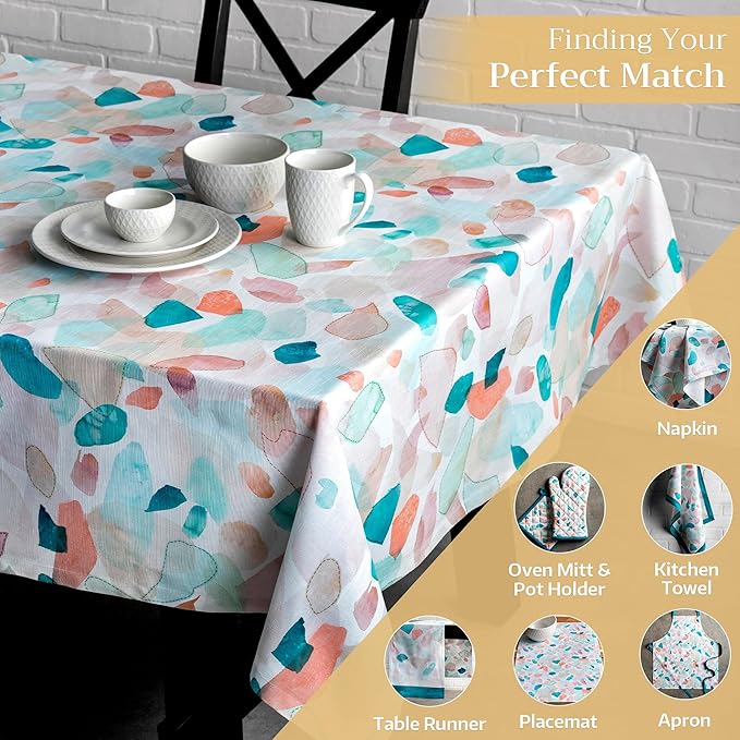 Maison d' Hermine Table Cloth Rectangle Table 100% Cotton 70 x 120 Inches Tablecloth Reusable Decorative for Dining Room, Farmhouse, Home, Party, Festive & Wedding Spring Summer - Summer Picnic