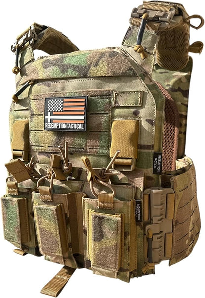 Redemption Crusader 2.0 Molle Quick Release Buckles Airsoft Vest With Adjustable Size Sides And Triple Pouch
