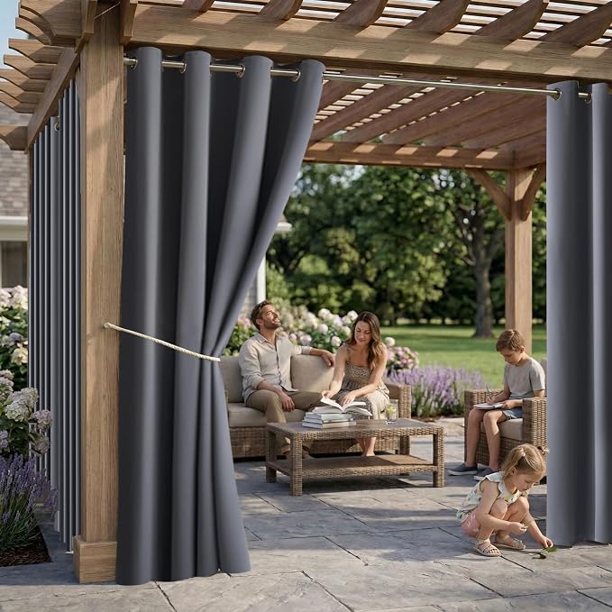 Outdoor Indoor Curtains W52 x L63 - Image 2