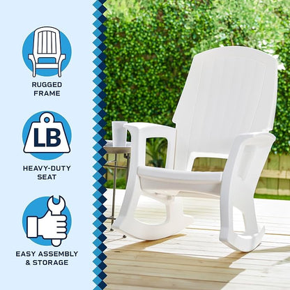 Rockaway Heavy Duty All Weather Patio or Deck Rocking Chair, and Patio - Image 6