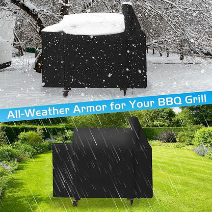 Grill Cover for Pit Boss Savannah Onyx Edition Wood Pellet Grill PB1500NX Heavy Duty 600D Waterproof Pitboss Parts BBQ Outdoor Accessory 1500 Grill Smoker Cover