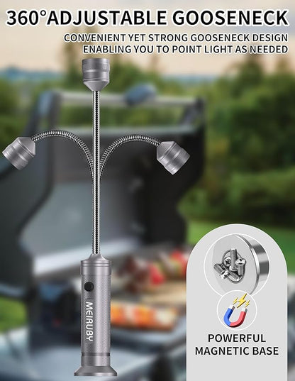 Grill BBQ Stocking Stuffers for Men Adults, 2-Pack Magnetic Barbecue Grill Light: BBQ Grilling Blackstone Griddle Accessories for Outdoor Grills, Birthday Christmas Gifts for Men Dad Husband Grandpa