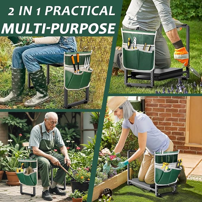Garden Kneeler and Seat, 10.2" Wider Heavy Duty Thick - Image 7