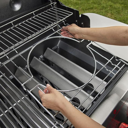 Weber Genesis E-335 Natural Gas Grill for Outdoor Cooking, 3 Burners and 1 Side Burner, Black