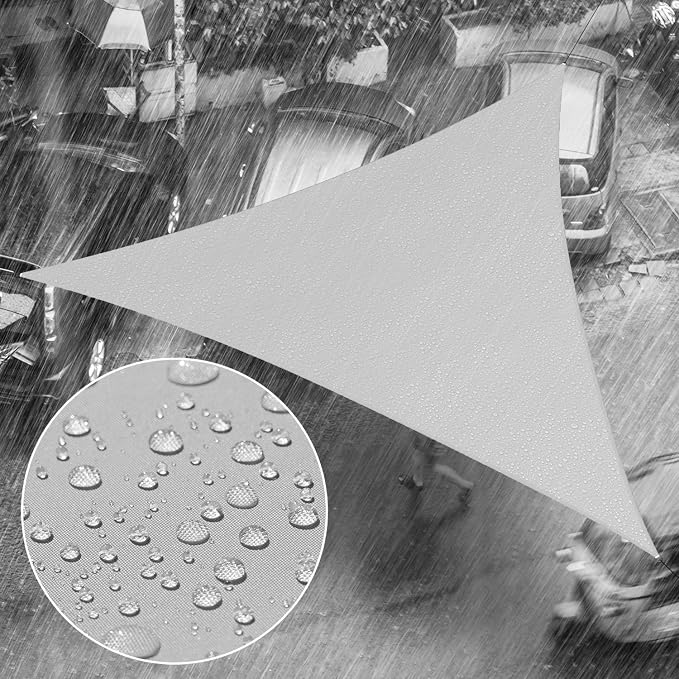 Royal Shade 15' x 23' x 27.5' Grey Triangle Waterproof Sun Shade Sail Order to by RoyalShade