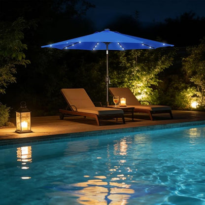 9 ft Solar Umbrella, Patio Umbrella - Image 7