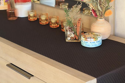 Black Table Runner 108 inch, Waterproof Dresser Scarf, Outdoor Coffee Table Runner, Elegant Dining Table Runners for Fiesta, Dinner Parties, Events, Wedding, Decor Thanksgiving, Halloween,Christmas