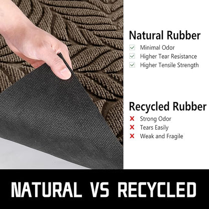 Yimobra 60x36 Large Door Mat Outdoor Indoor, All-Season Waterproof Door Mat Outside Entrance, All-Weather Non-Slip Outside Doormat for Garage Patio Entryway, Brown