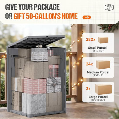 Flamaker 50 Gallon Deck Box, Package Delivery Storage Box - Image 4