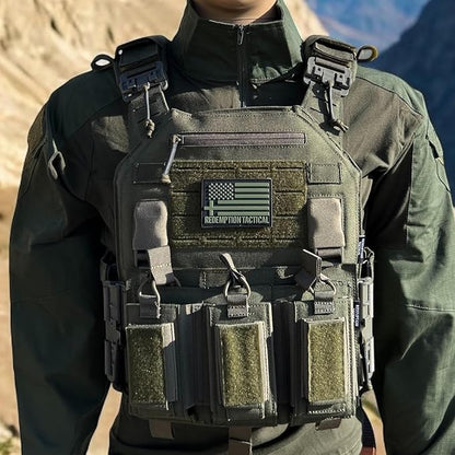 Redemption Crusader 2.0 Molle Quick Release Buckles Airsoft Vest With Adjustable Size Sides And Triple Pouch