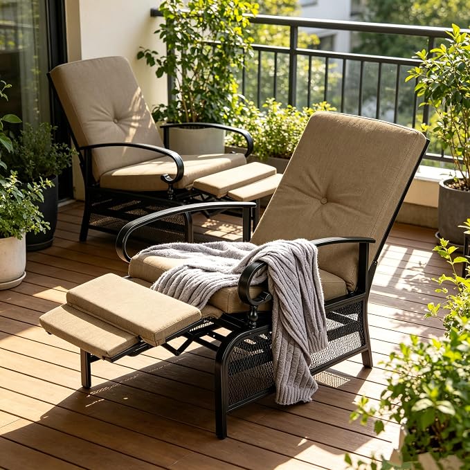 SUNCROWN Outdoor Adjustable Recliner Chair - Image 2