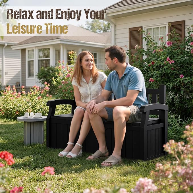 80-Gallon Outdoor Storage Bench - Image 2