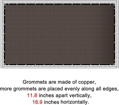 Sunnyglade 6 feet x 50 feet Privacy Screen Fence Heavy Duty Fencing Mesh Shade Net Cover for Wall Garden Yard Backyard (Brown, 6 ft X 50 ft)