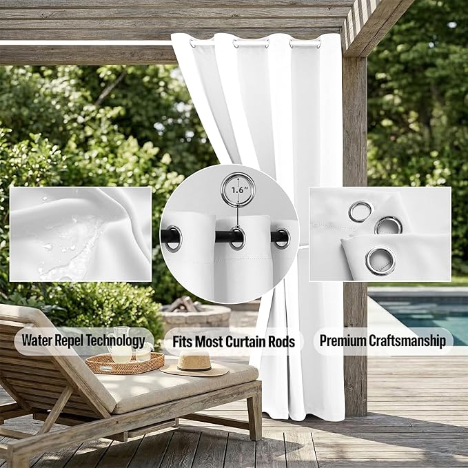 Waterproof Outdoor Curtain W52 x L84 - Image 5