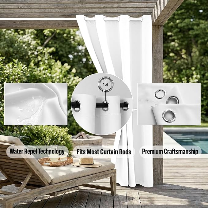 Outdoor Indoor Curtains W84 x L108 - Image 5
