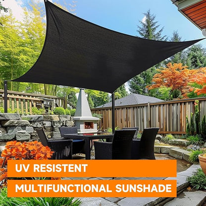 90% Shading Rate 20'x20' Black Shade Cloth, UV Resistant Durable Mesh Tarp - Image 7