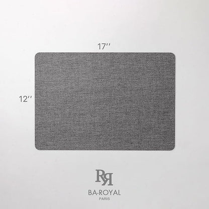 Faux Leather Placemats Set of 8 Vinyl Washable Wipeable Table Mats for Kitchen Dining Table Heat Resistant Waterproof Modern Indoor/Outdoor Placemats Non-Slip Easy Clean Place Mats (Midnight)