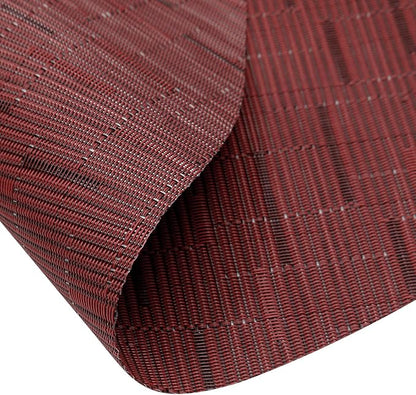 SHACOS Large Size Wedge Placemats with Centerpiece Round Mat Set of 5 Round Table Place Mats Washable Dining Table Placemats Reversible Durable, Burgundy