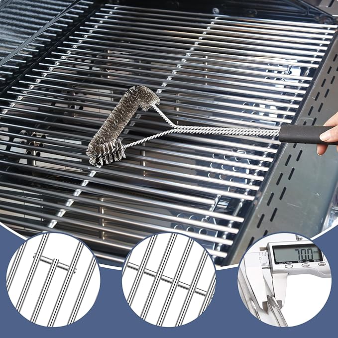 Grill Parts for Nexgrill replacement parts 4 Burner 720-0925 720-0925PG, Stainless Cooking Grate,Heat Shield and Burner Kit for Nexgrill 720-0925P Replacement Parts for Nexgrill 4 Burner Gas Grill