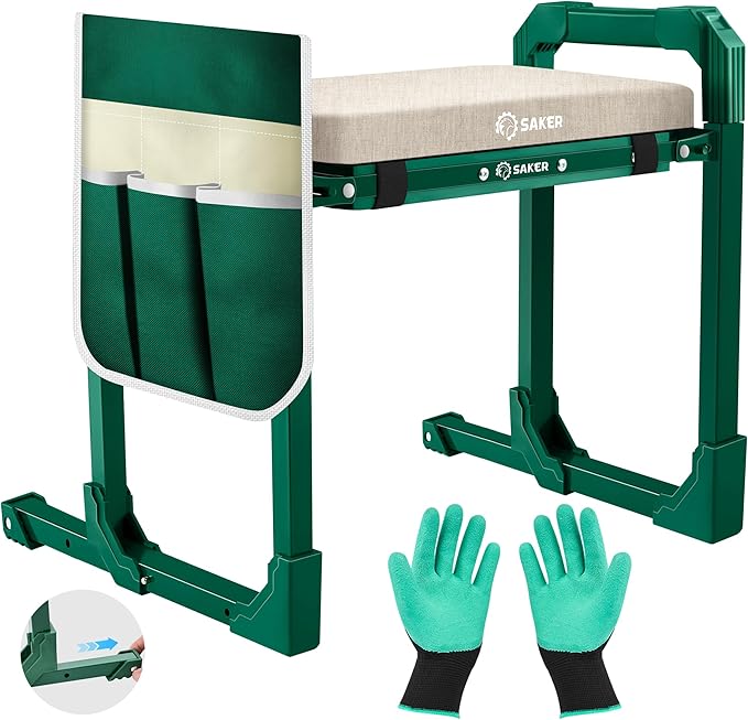 Saker Garden Kneeler and Seat Foldable Gardening Stool by Saker